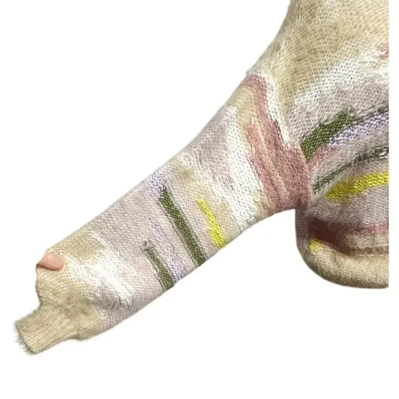 Anthropologie Pilcro Multi Jumper Sweater Oversized Cropped Size XS - Picture 4 of 7